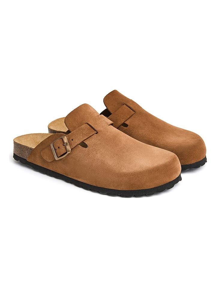 Домашние тапочки billowy Leder-Clogs, светло-коричневый — фото 3