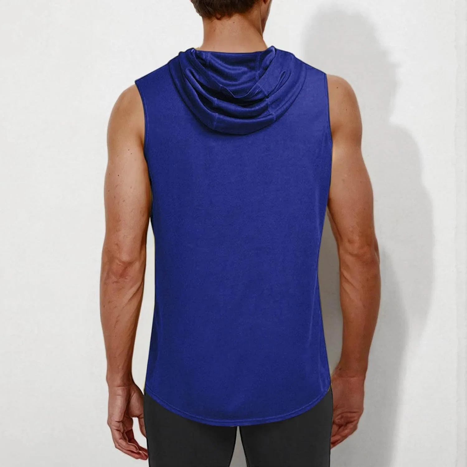 Мужская безрукавка-худи с капюшоном Dry Fit, Athletic, синий — фото 3