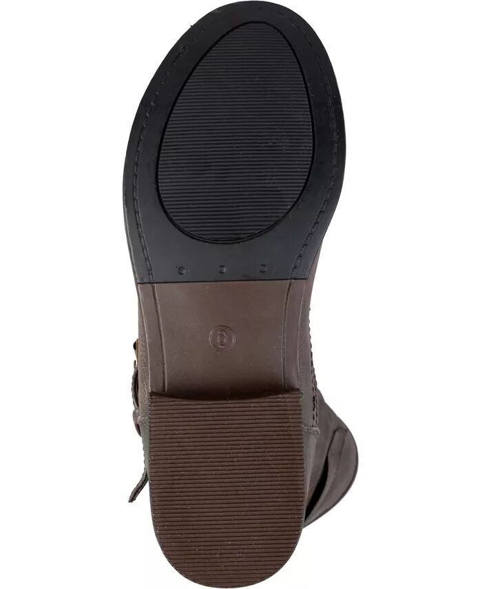Женские сапоги Spokane Extra Wide Calf с высокими коленями для верховой езды Journee Collection, коричневый/бежевый — фото 3