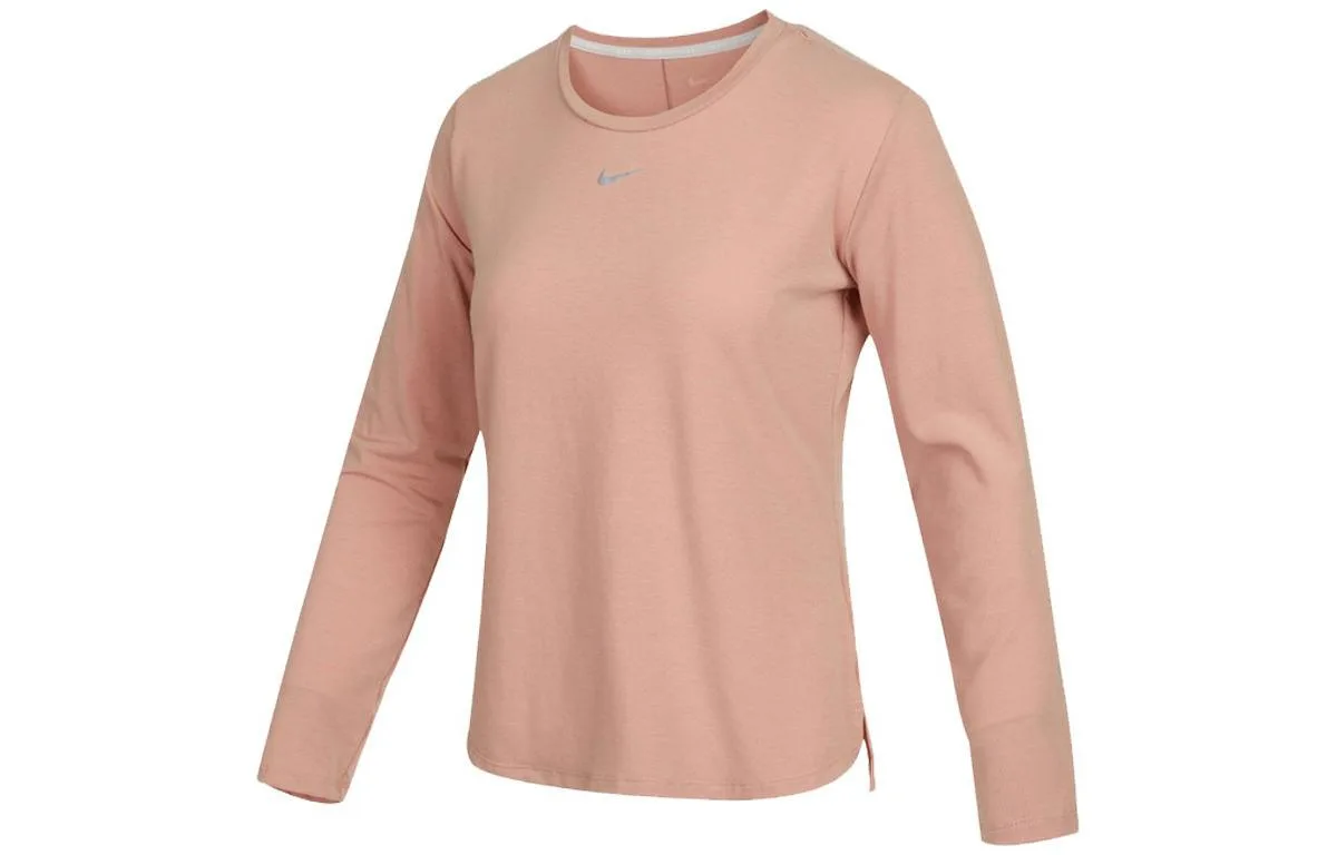 Nike Футболка с длинным рукавом Dri-FIT One Luxe Pullover Crewneck 'Rose Retro Gray'