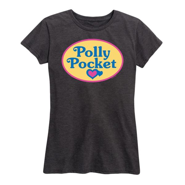 

Женская футболка с цветным логотипом Polly Pocket, серый