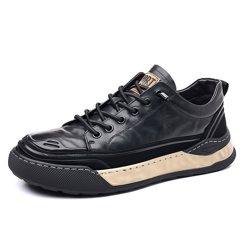 

Мужские HD устойчивые к истиранию дышащие низкие кроссовки для скейтбординга HAPPY DINO, черный