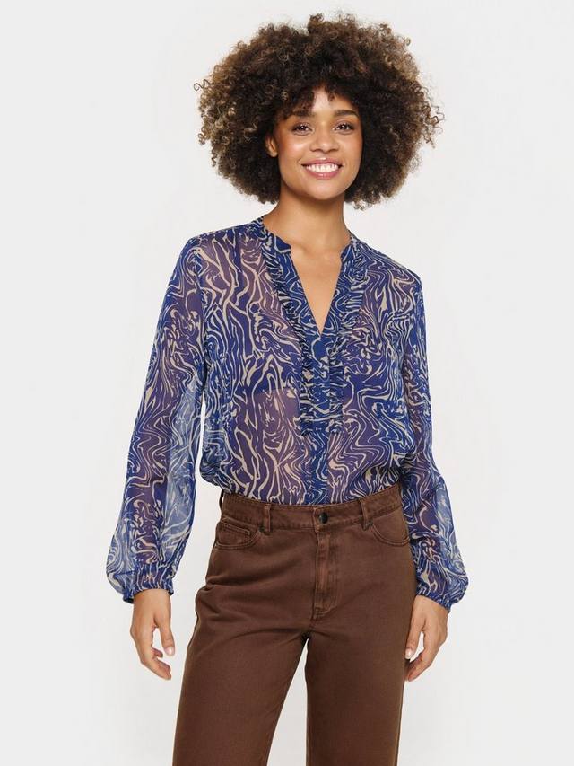 

Прозрачный топ valerie swirl с завитушками Saint Tropez, цвет Midnight Sail Water