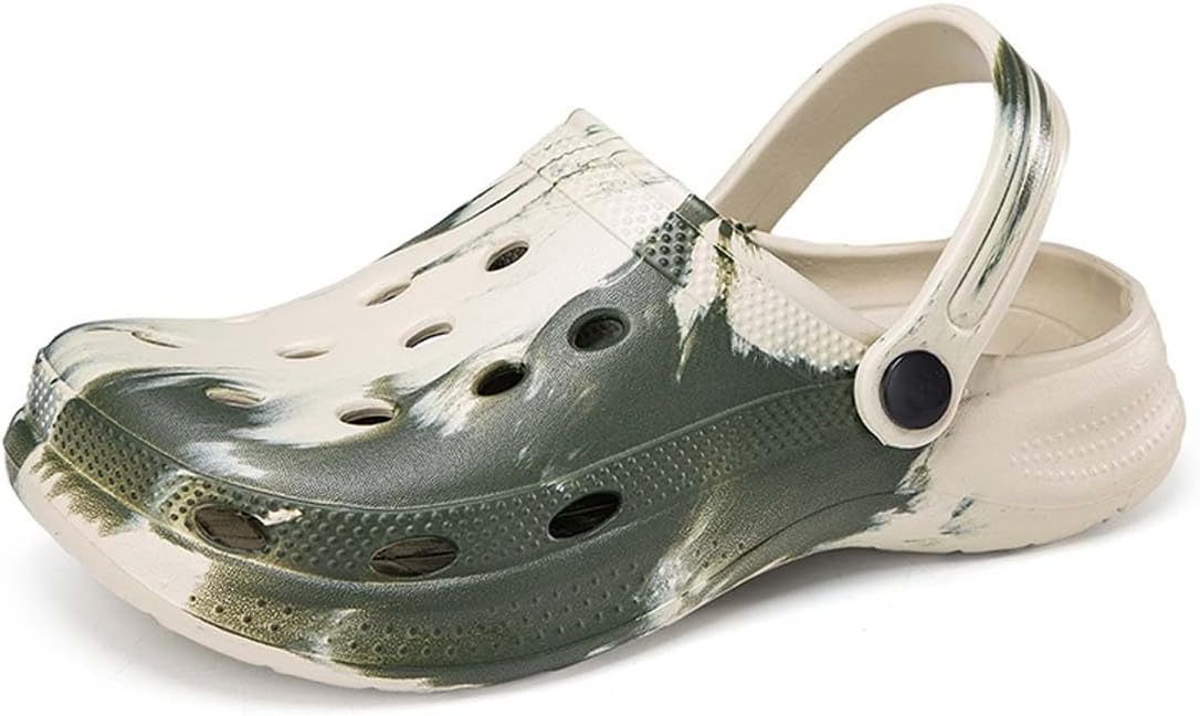 

Садовые сандалии HYDLONGR для мужчин и женщин, легкие, дышащие, быстро сохнущие пляжные тапочки, нескользящие мюли, сабо, зеленый