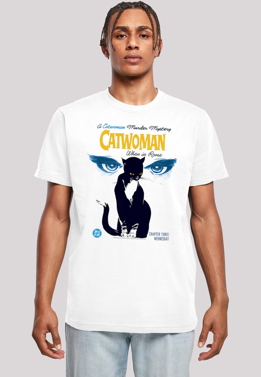 

Футболка с принтом DC COMICS BATMAN CATWOMAN WHEN IN ROME F4NT4STIC, белый