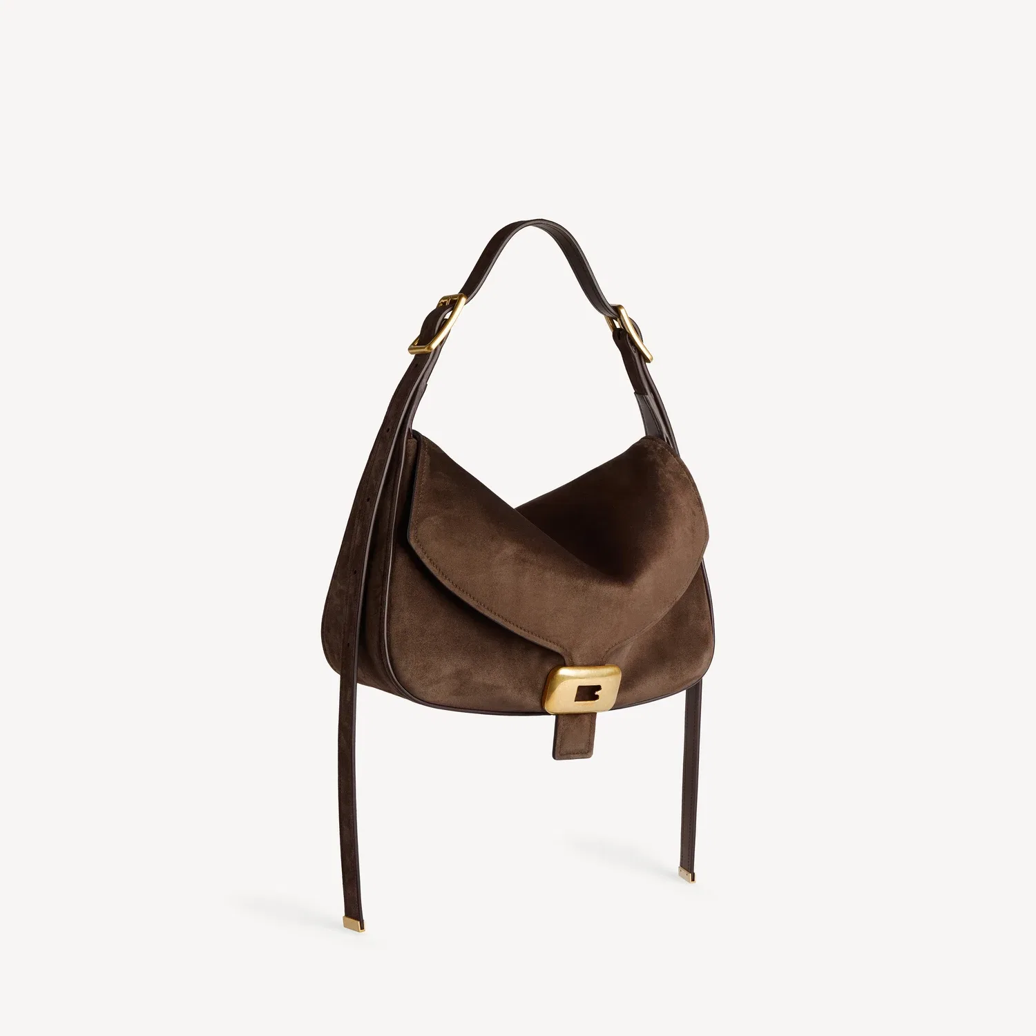 Женская сумка на плечо Clicca средняя, цвет мускат BALENCIAGA, коричневый — фото 2