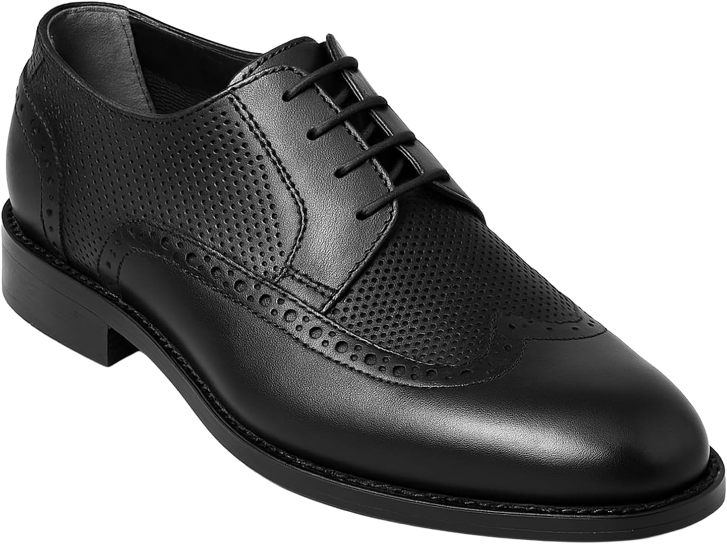 

Мужские черные броги SIRRI с крыльями, дерби, с шнуровкой, свадебные и деловые туфли