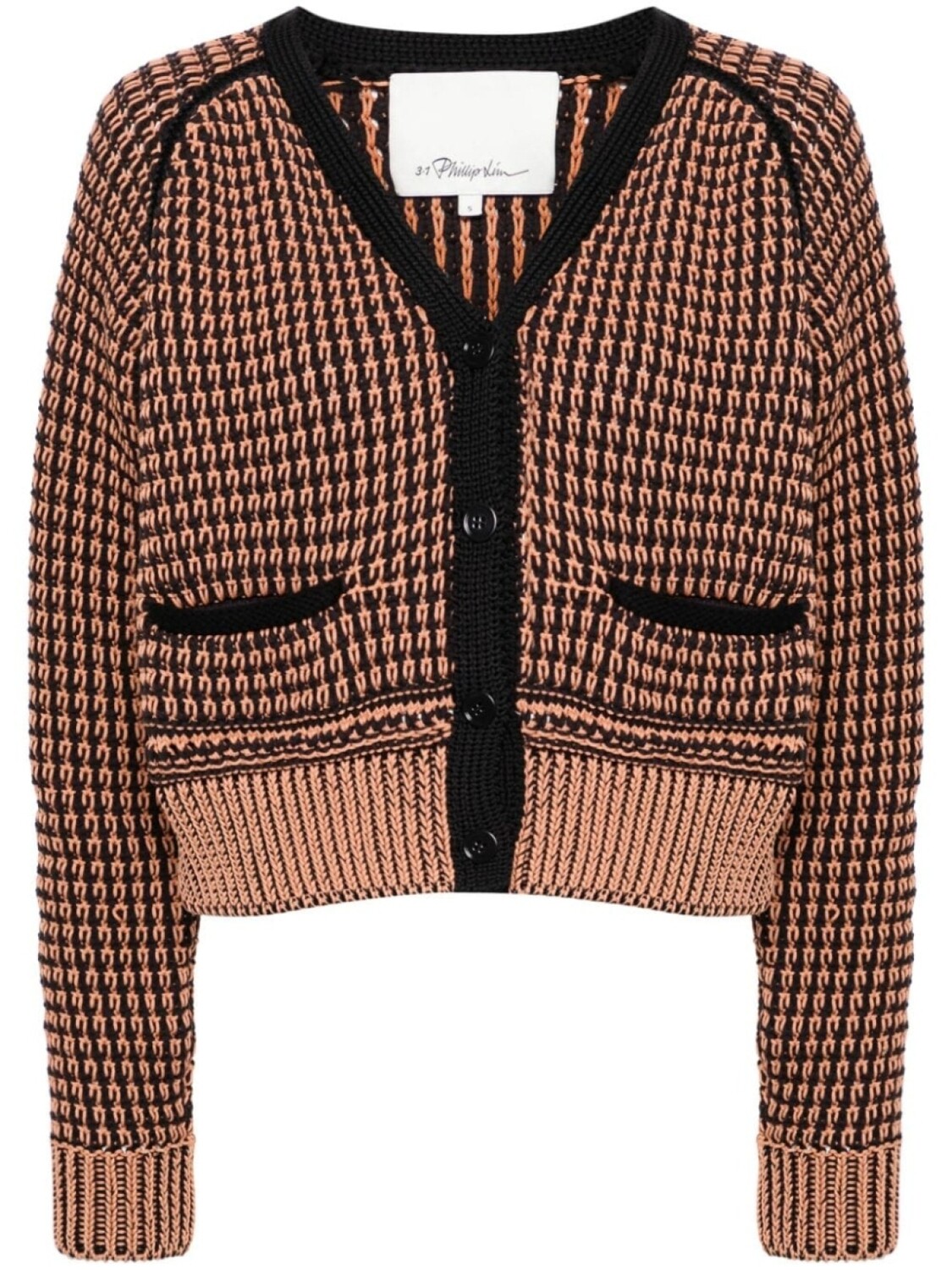 

3.1 Phillip Lim двухцветный укороченный кардиган