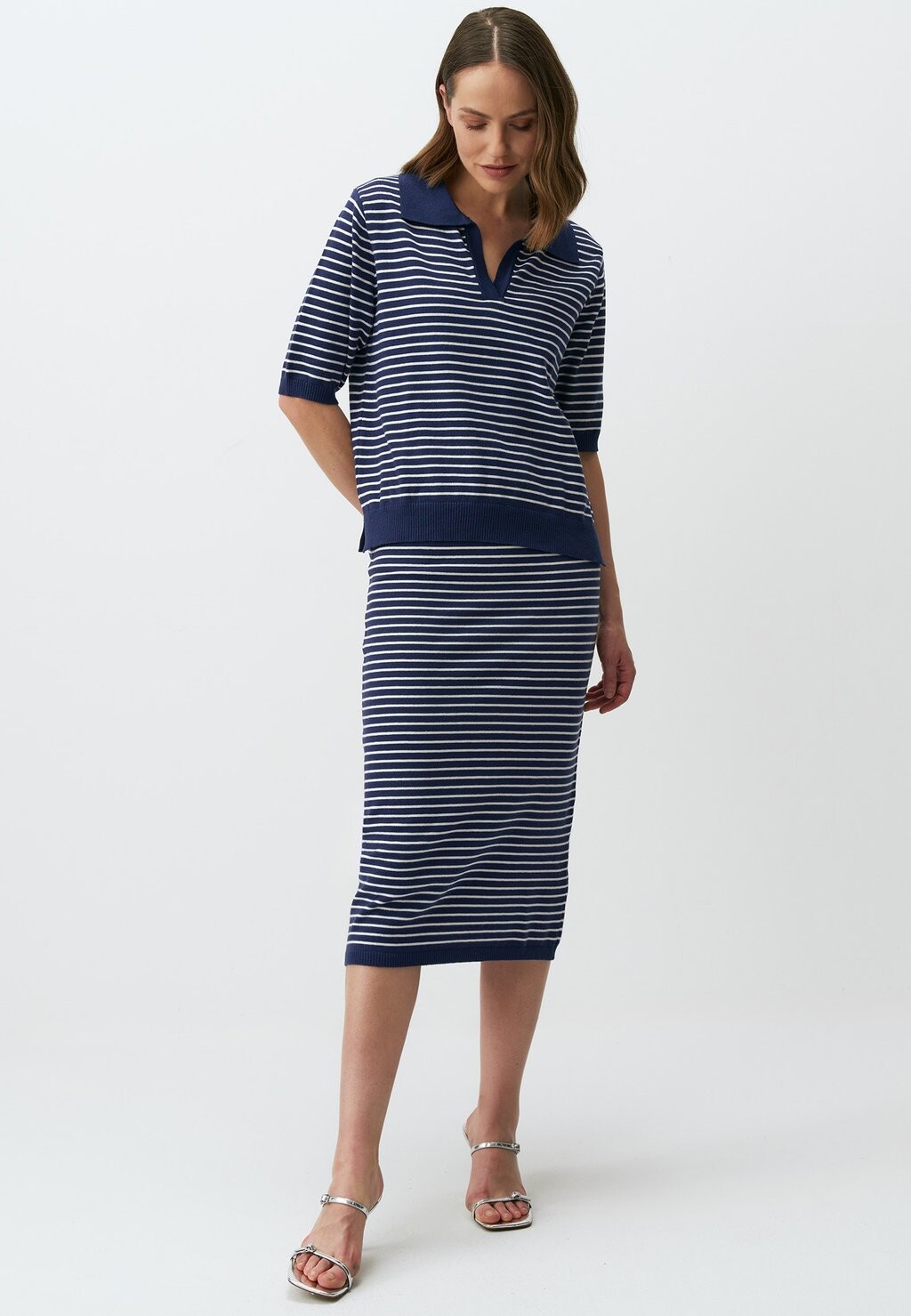 

Юбка-карандаш REGULAR WAIST LINE PATTERNED MIDI Jimmy Key, темно-синий
