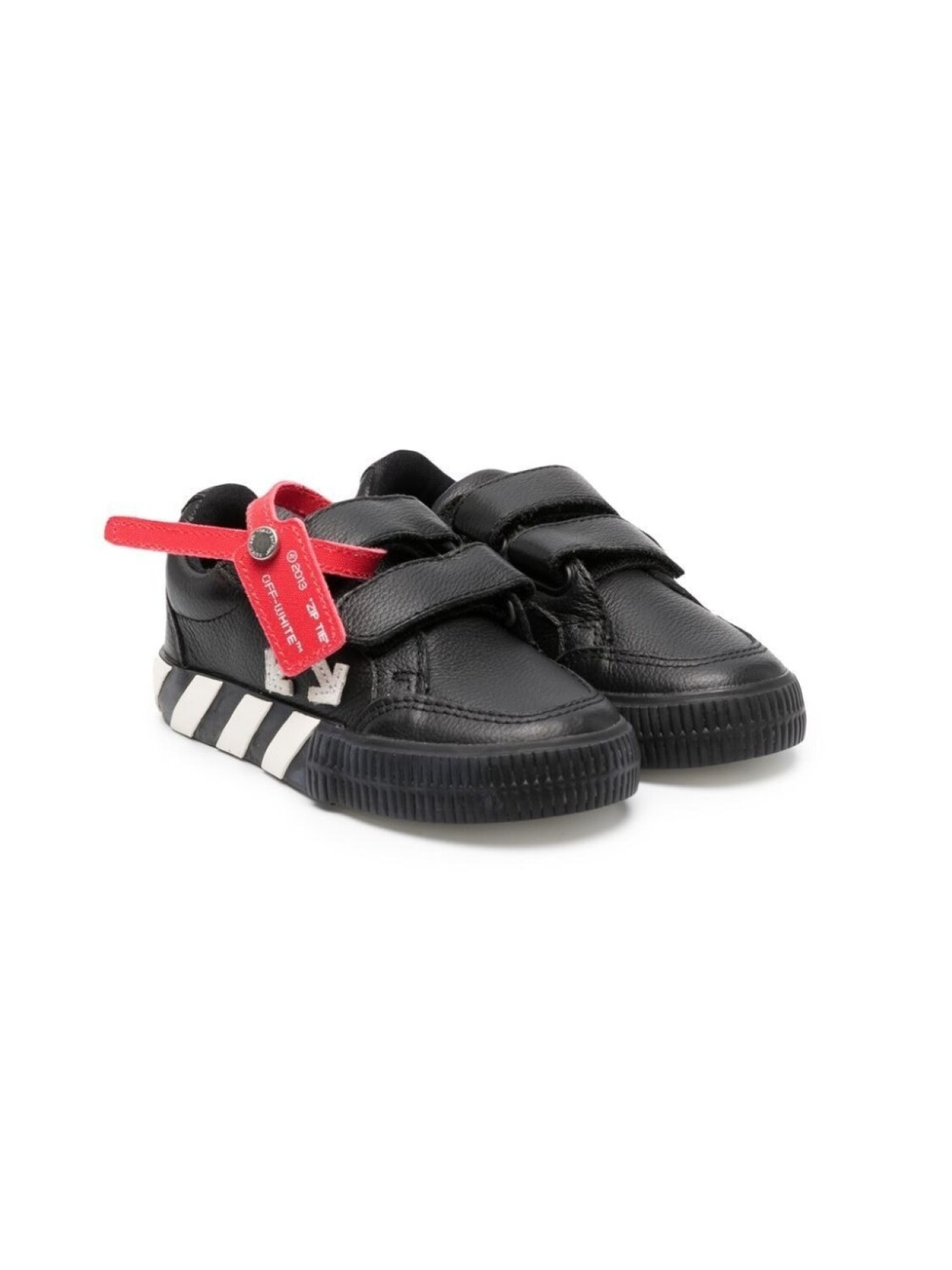 

Кеды на липучках с декором Safety Tag Off-White Kids, черный