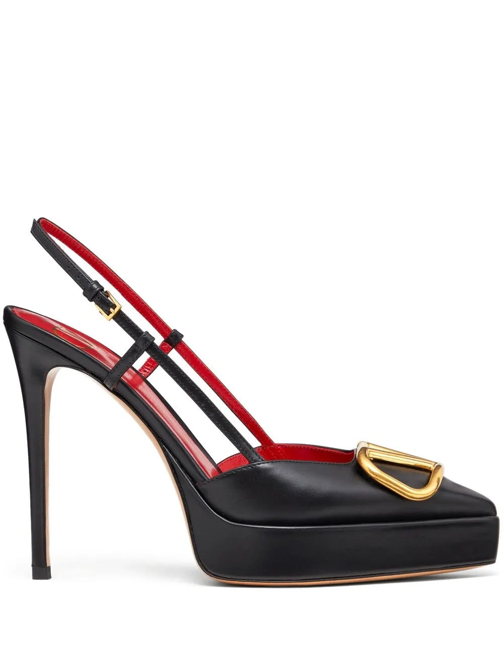 Туфли VLogo Signature 120 с ремешком на пятке VALENTINO GARAVANI, черный