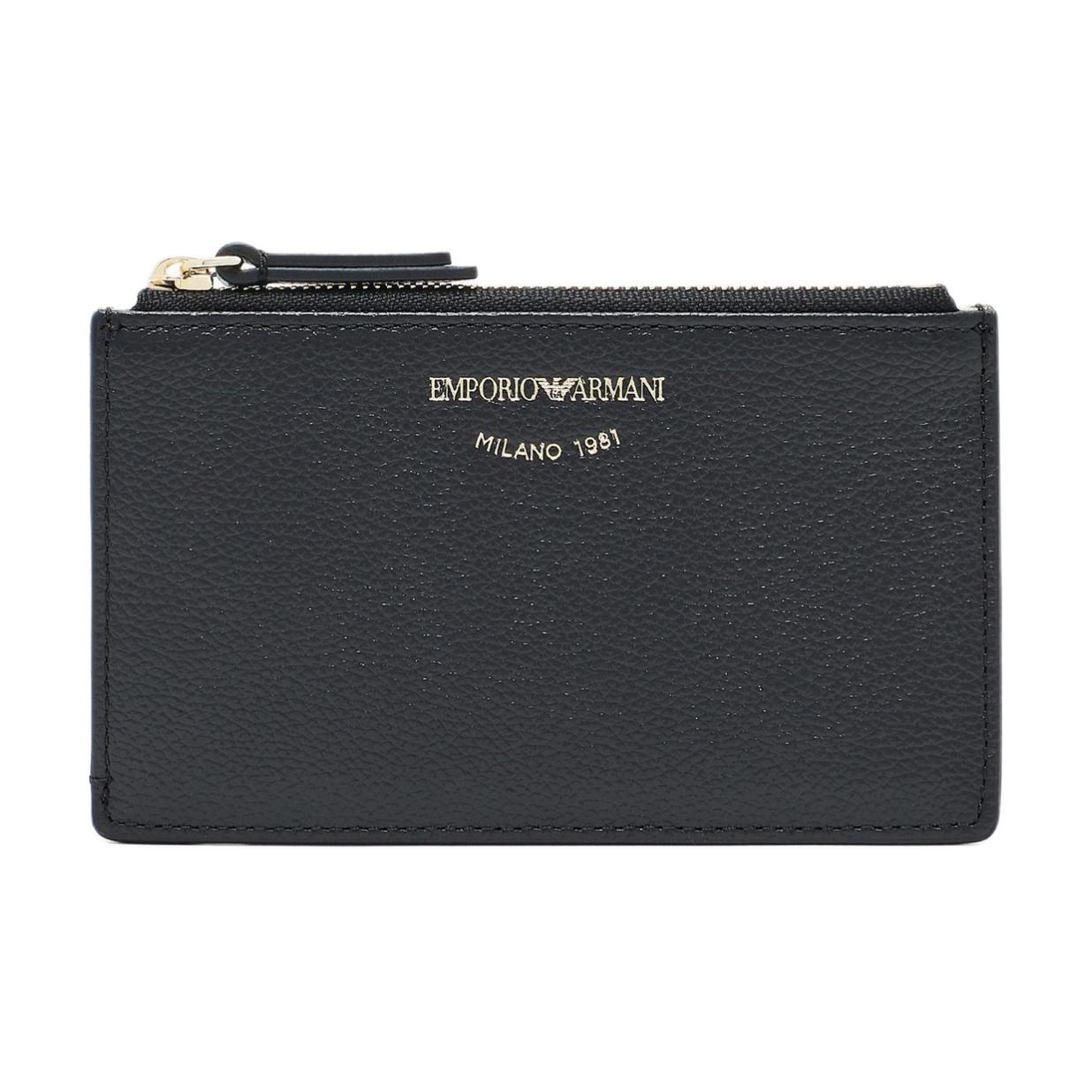 

EMPORIO ARMANI Женский кардхолдер из коровьей кожи черный