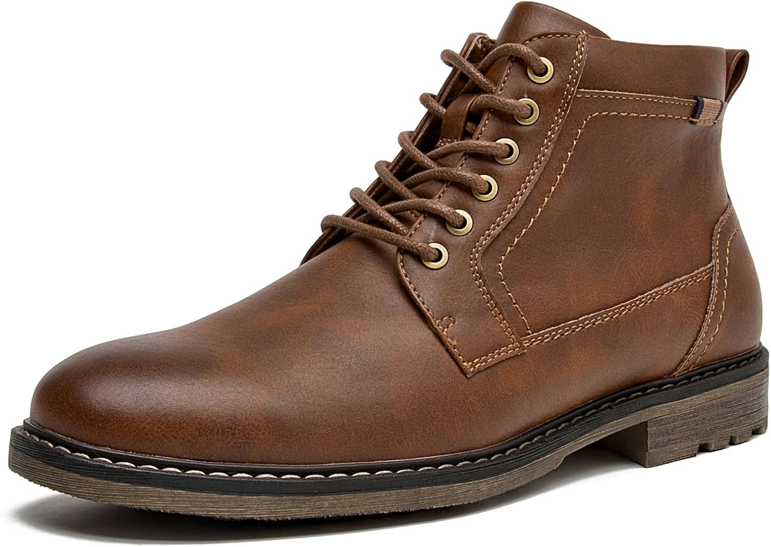 

Мужские ботинки чукка, повседневные и стильные ботинки с молнией, мотоциклетные боевые ботинки, водонепроницаемые ботинки до щиколотки, шнурованные модные кожаные ботинки Clowse, коричневый