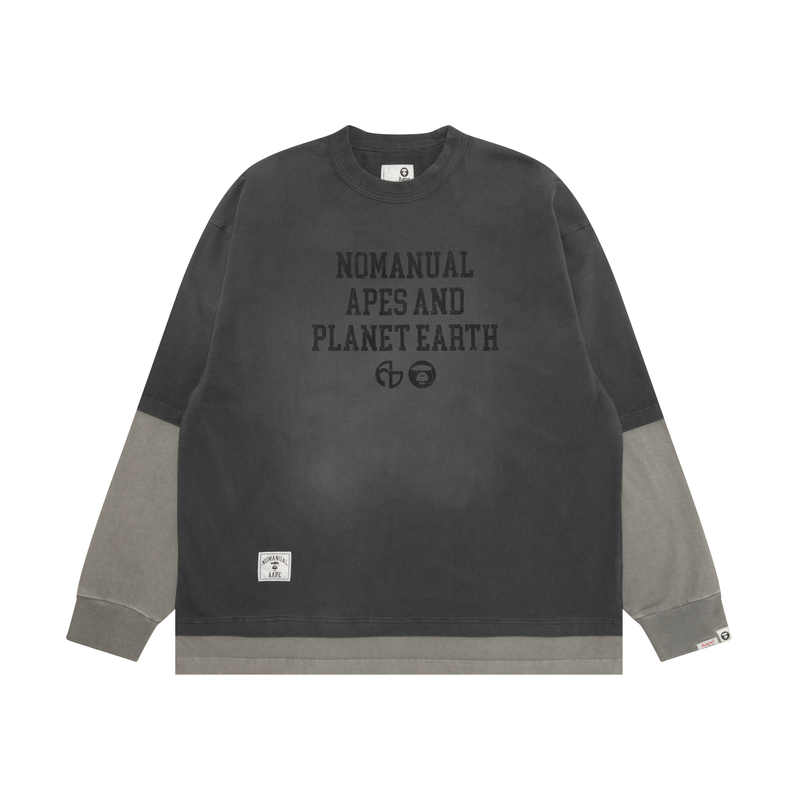 

Aape Мужская черная футболка с круглым вырезом, размер L, модель «двухсекционная», черная, Черный, Aape Мужская черная футболка с круглым вырезом, размер L, модель «двухсекционная», черная