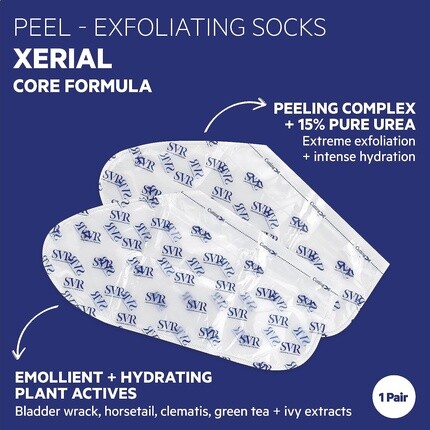 Отшелушивающие носки Svr Xerial Peeling для заживления мозолей и очень сухих ног — упаковка из 2 шт., Svr Laboratoires — фото 2