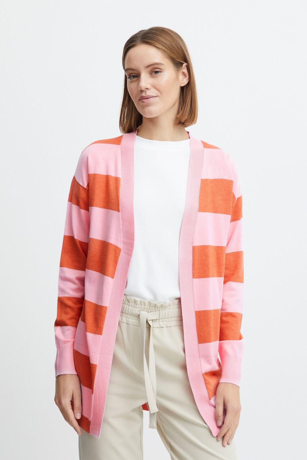 

Кардиган b.young Strickjacke BYMMPIMBAH LONG 20811925, оранжевый