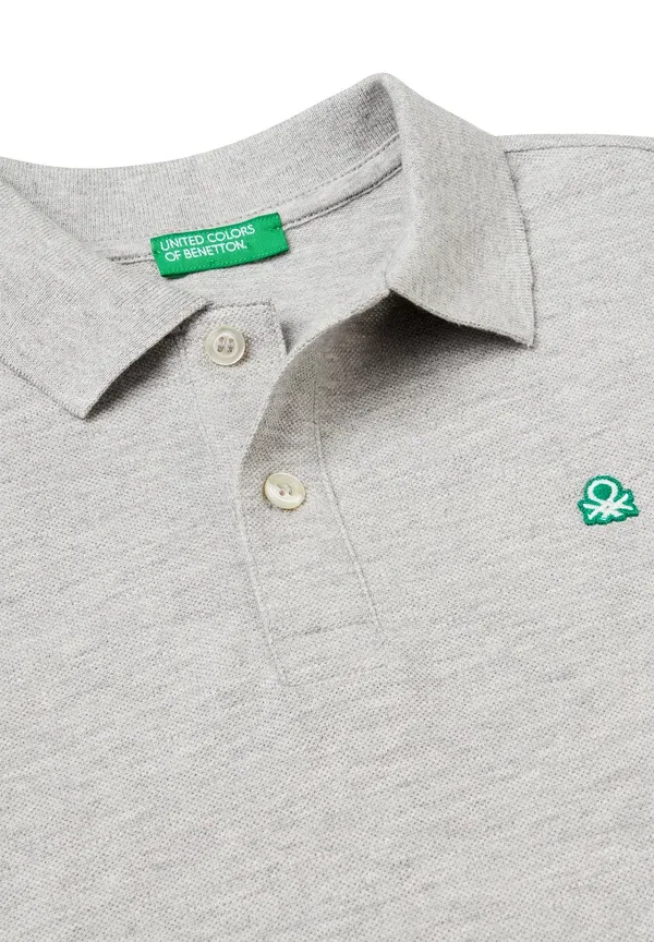 Поло Slim Fit United Colors Of Benetton, серый — фото 3