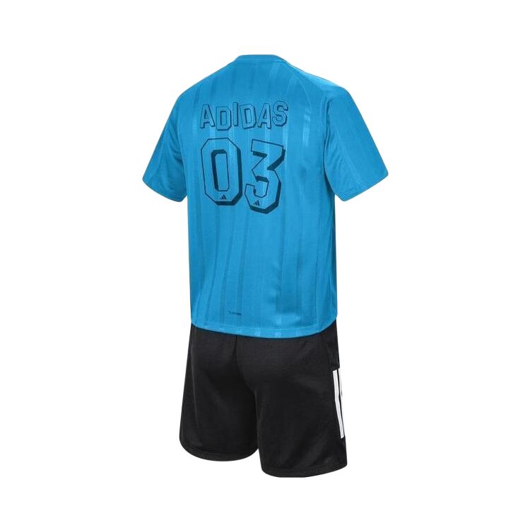 Детский комплект Casual Sportswear SS25 JB TEE SET из 2 предметов Adidas, черный — фото 3