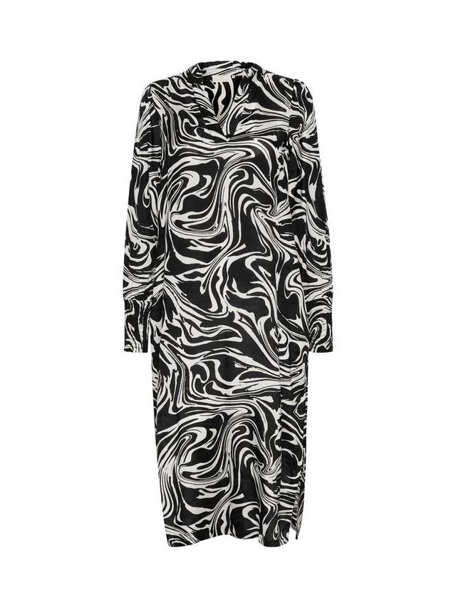 

Платье миди drylia swirl с завитком KAFFE, черный/разноцветный