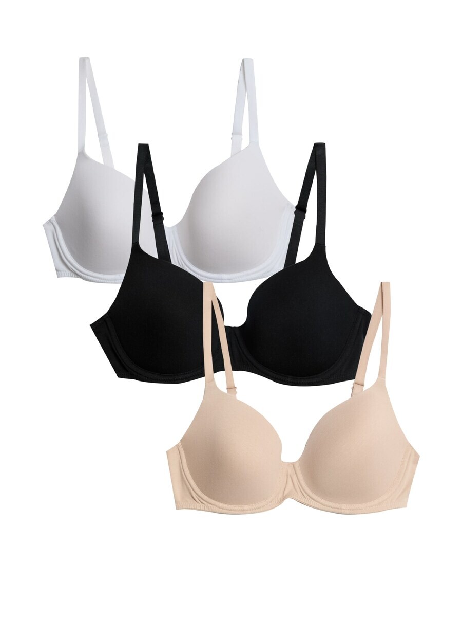 

Бюстгальтер на косточках Marks & Spencer T-shirt Bra, цвет beige/black/white