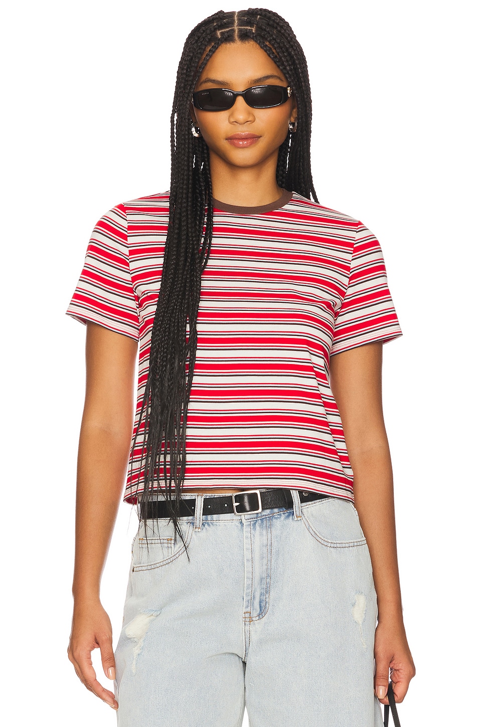 

Футболка Liana Lovers And Friends, red multi stripe