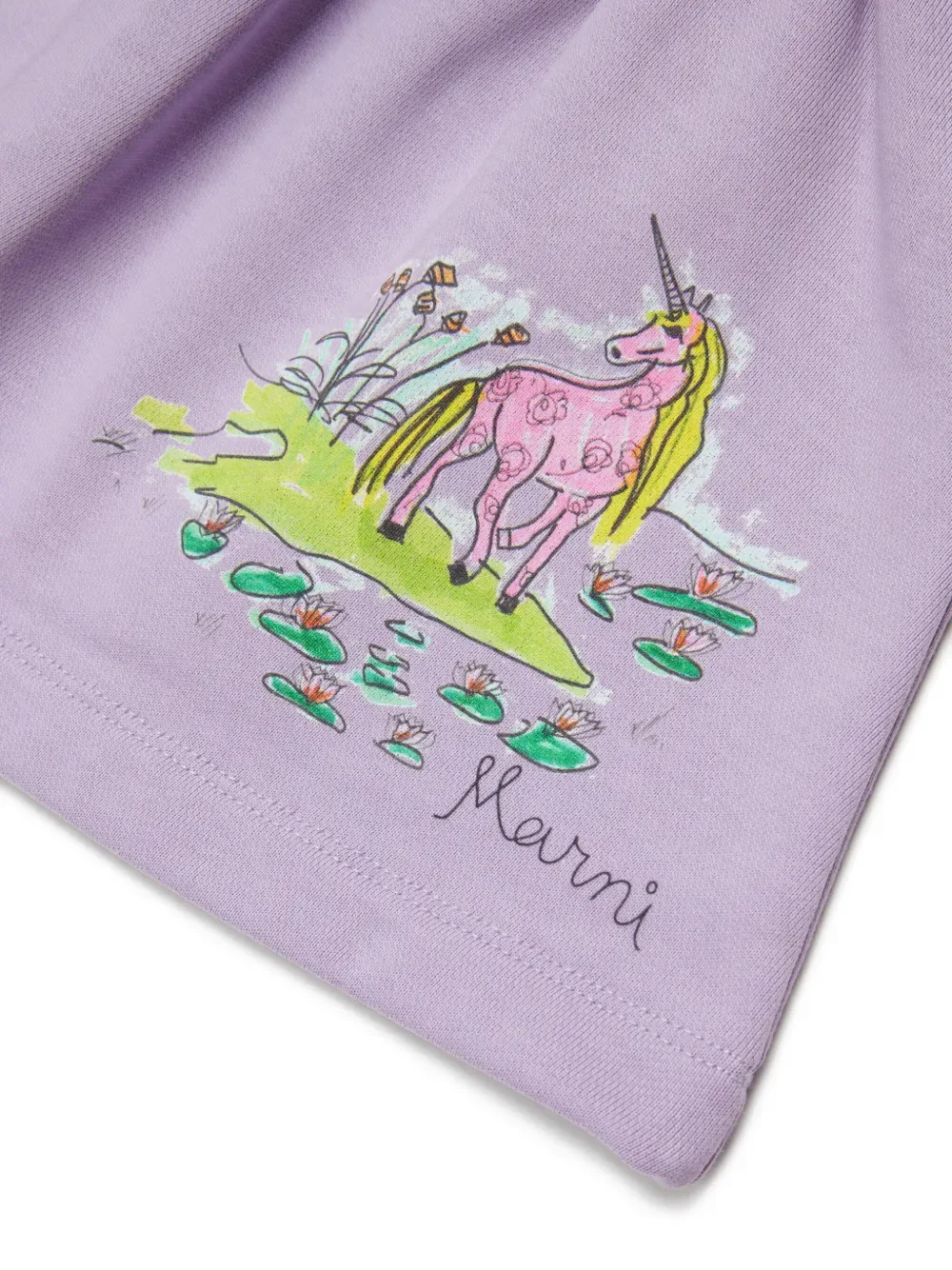 Юбка с графичным принтом Marni Kids, фиолетовый — фото 4