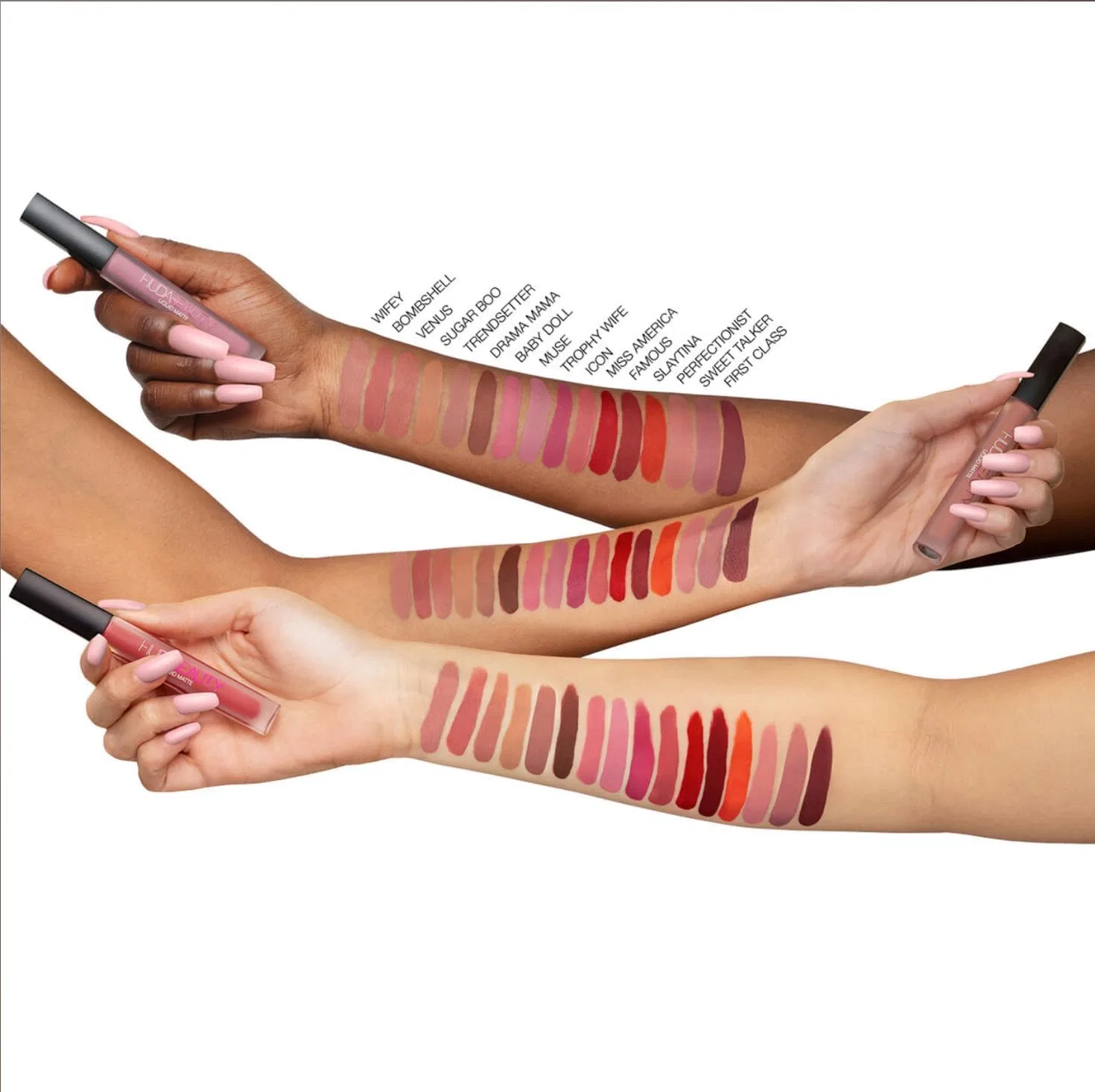 Жидкая матовая помада HUDA BEAUTY Ultra-Comfort Transfer-proof Trendsetter 4.0 г Aoisora — фото 4