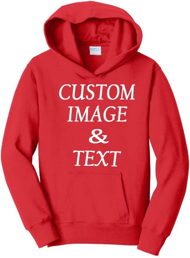 

Персонализированный худи для молодежи с возможностью загрузки изображения и текста Just Customized