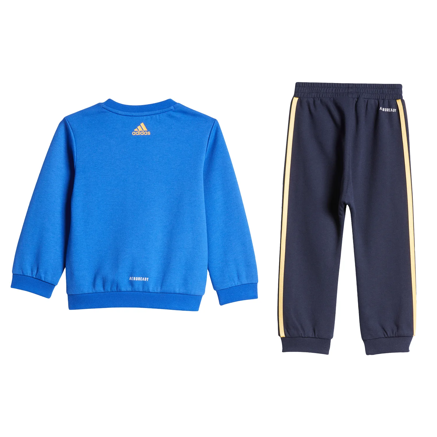 Детский спортивный свитер с круглым вырезом Adidas, Cobalt Blue/Daylight Gold/Legend Ink/Sunlight Gold — фото 4