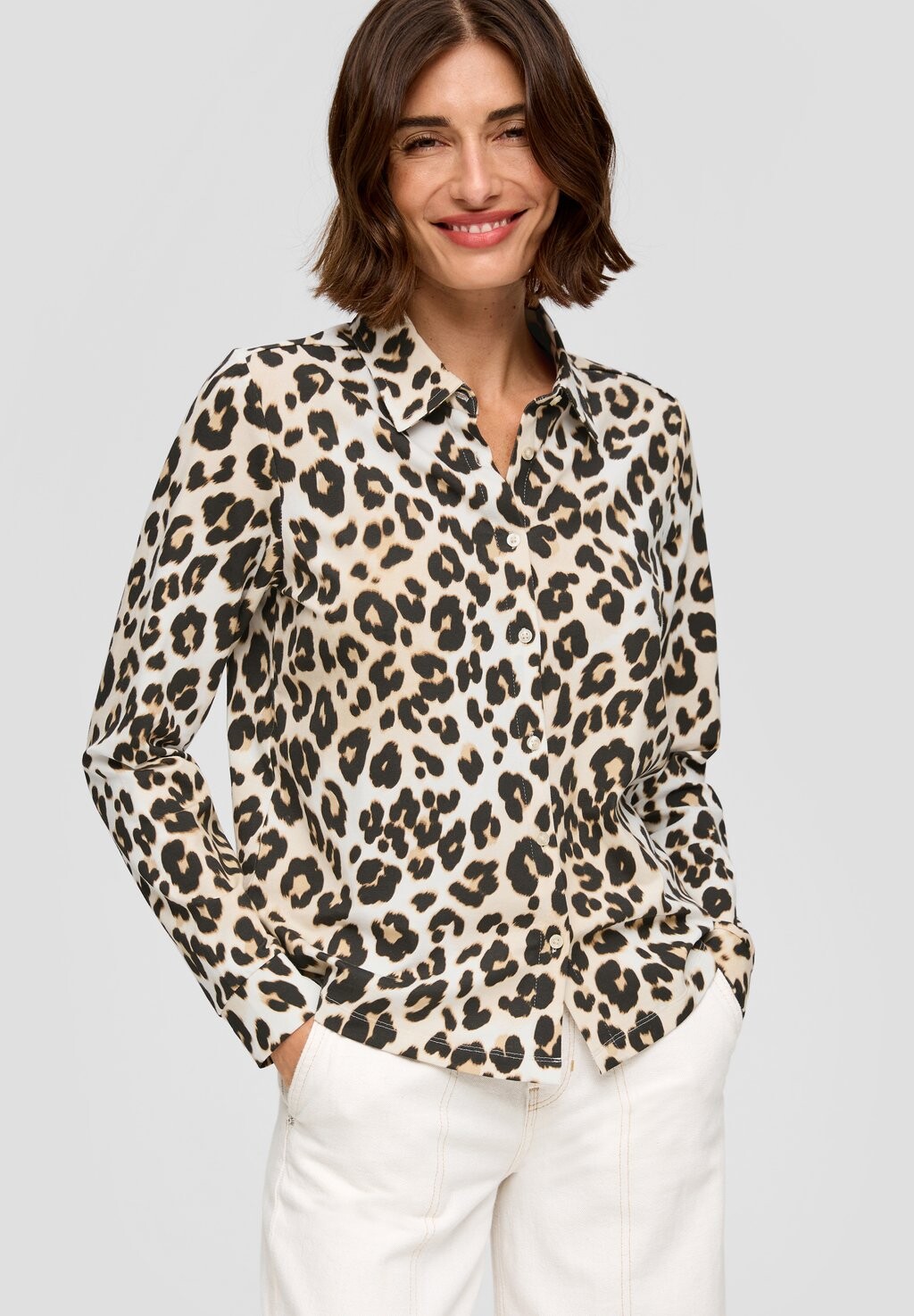 

Блузка на пуговицах s.Oliver, бежевый