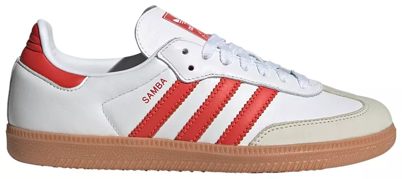Женские кроссовки Adidas Samba OG, красный/белый/красный