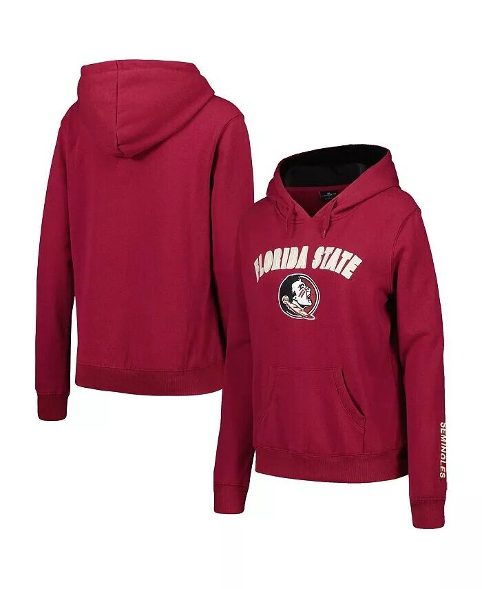 

Женский пуловер с капюшоном Garnet Florida State Seminoles Arch & Logo Colosseum
