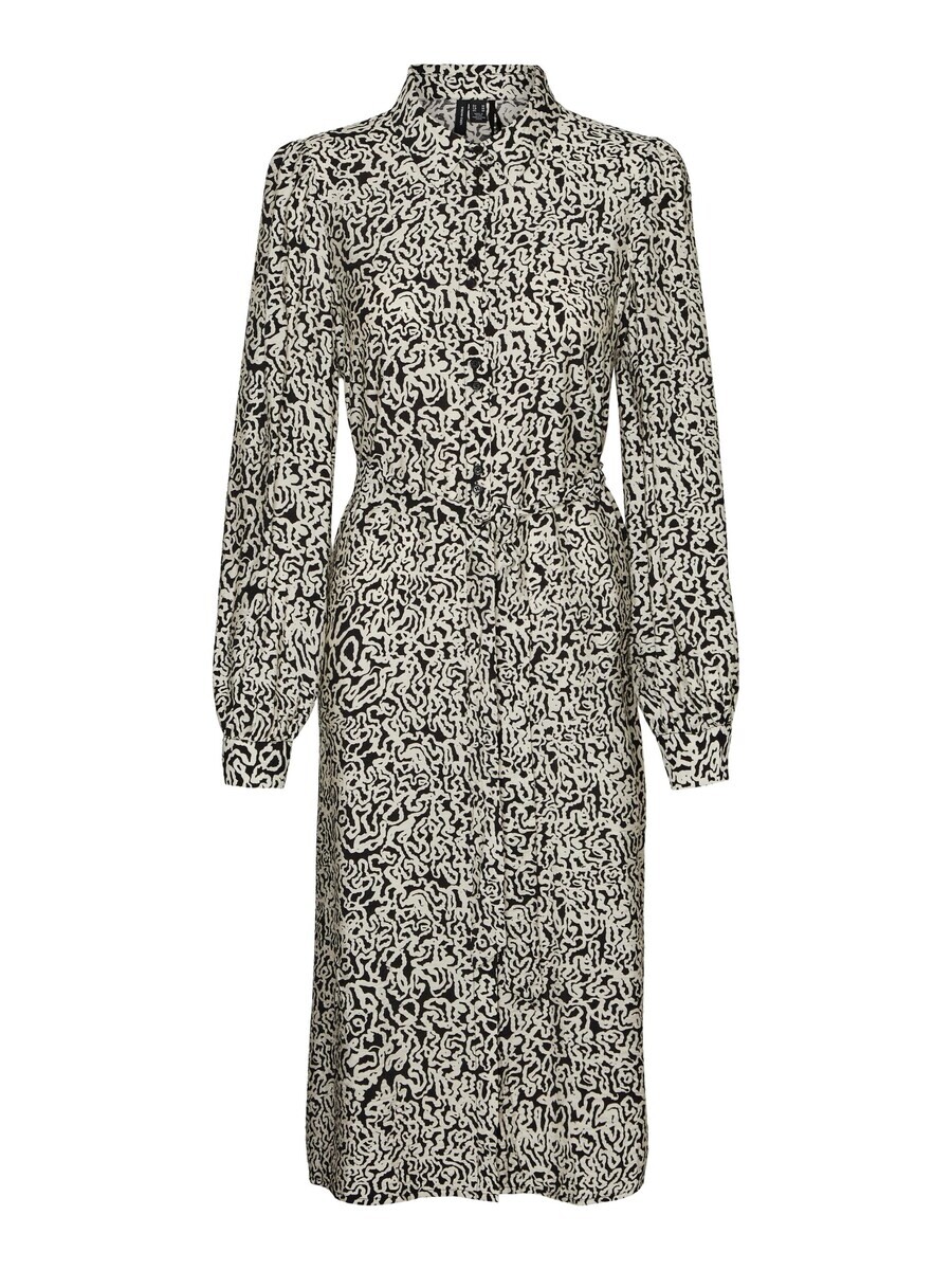 

Платье рубашка VERO MODA Shirt Dress CLARA, черный/белый