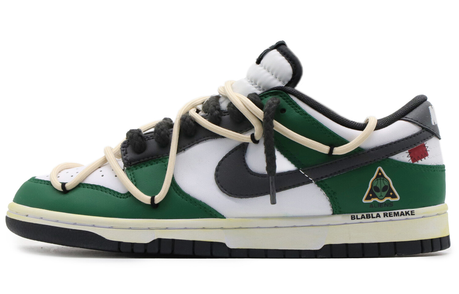 

Кроссовки Nike Dunk Skateboard Shoes Men Low-Top Black White Green