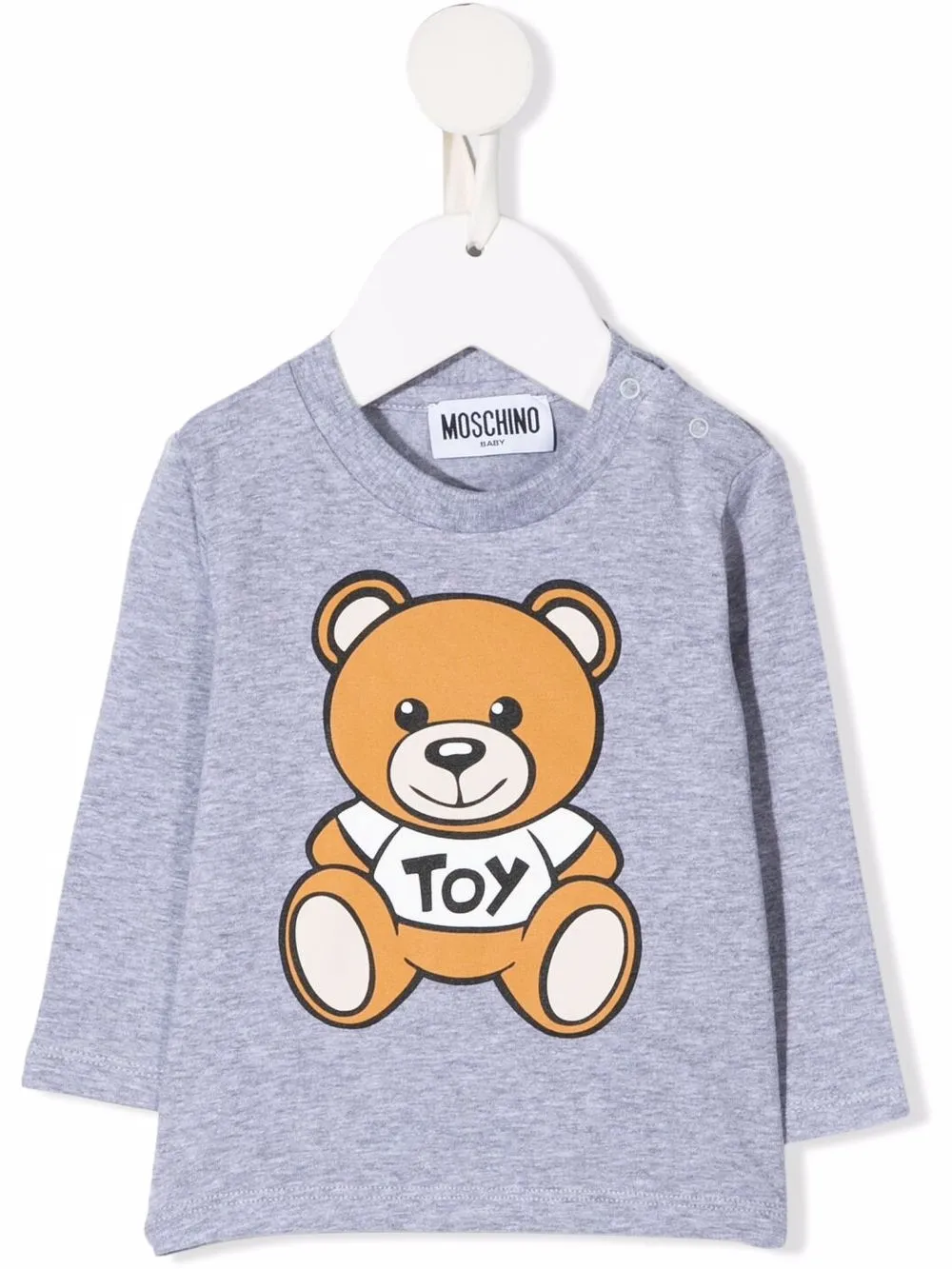 

Футболка с принтом Moschino Kids, серый