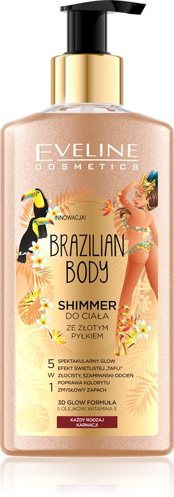 

Бразильская эмульсия для тела с блестками Eveline Cosmetics, 150 мл