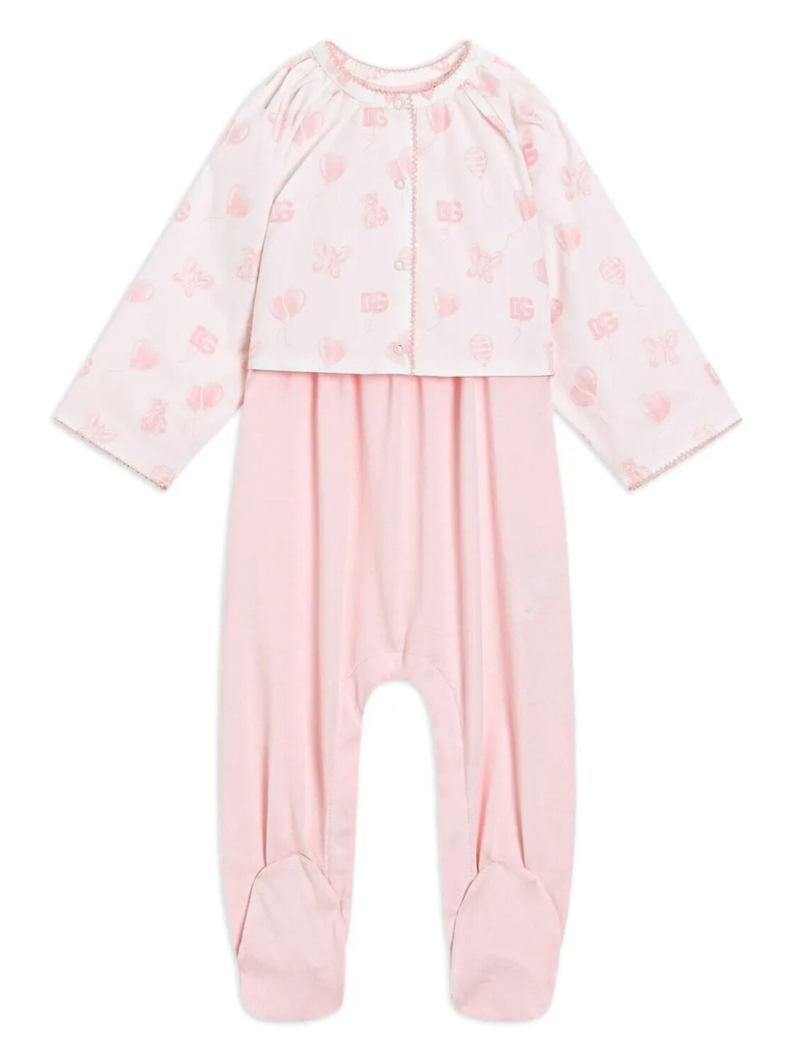 

Детская хлопковая пижама Dolce & Gabbana Kids, розовый