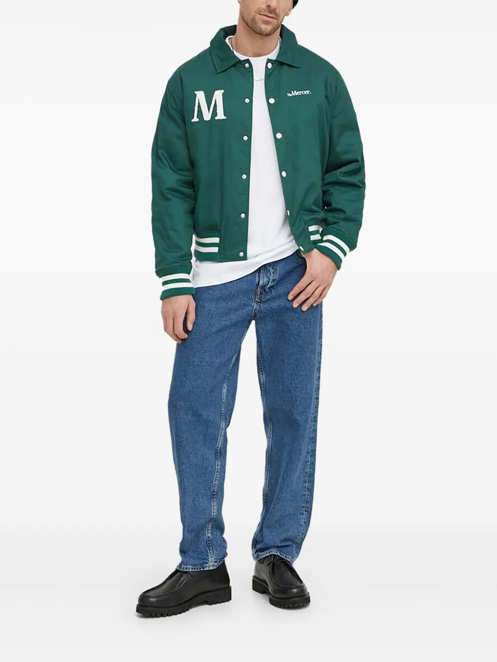 

Куртка Varsity с вышивкой The Mercer Brand, зеленый