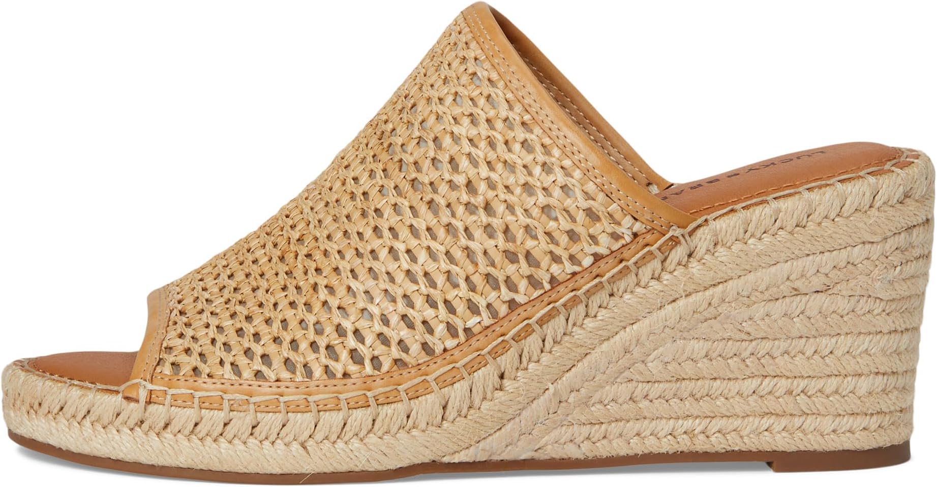 Туфли Lucky Brand Cabriah Woven Espadrille Wedge Sandal, Tan B — фото 4