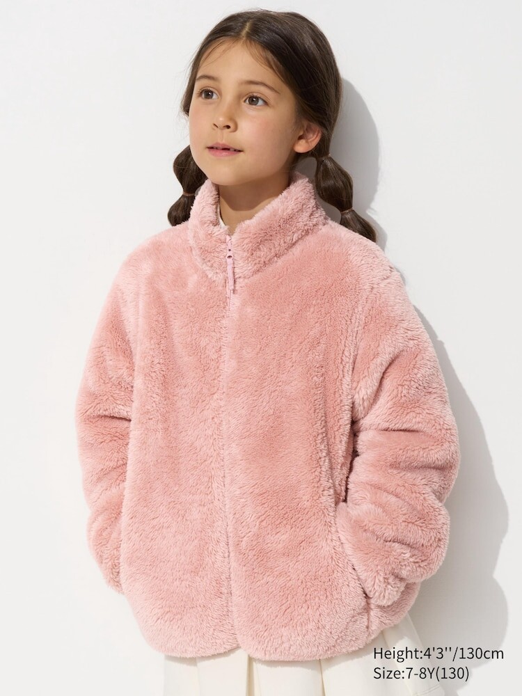 

Детская флисовая куртка Uniqlo Toddler Fluffy Zipped, 10 розовый