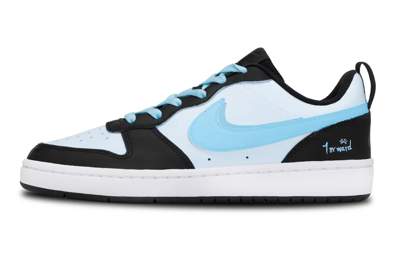 

Кроссовки Nike Court Borough Skateboard Shoes Women's Low-Top White, Синий, Кроссовки Nike Court Borough Skateboard Shoes Women's Low-Top White