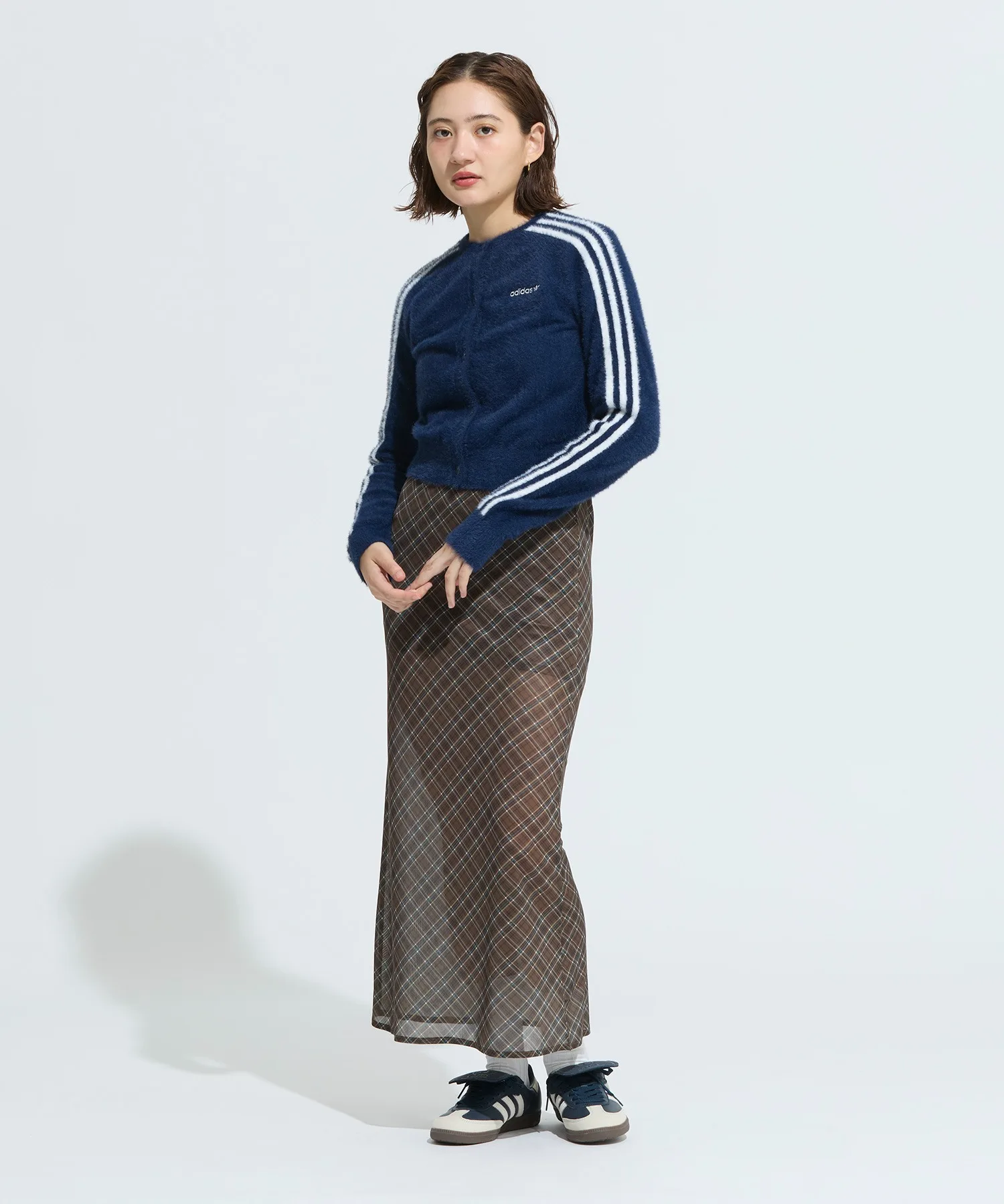 Унисекс кроссовки adidas Samba LT с замшей тёмно-синие — фото 4