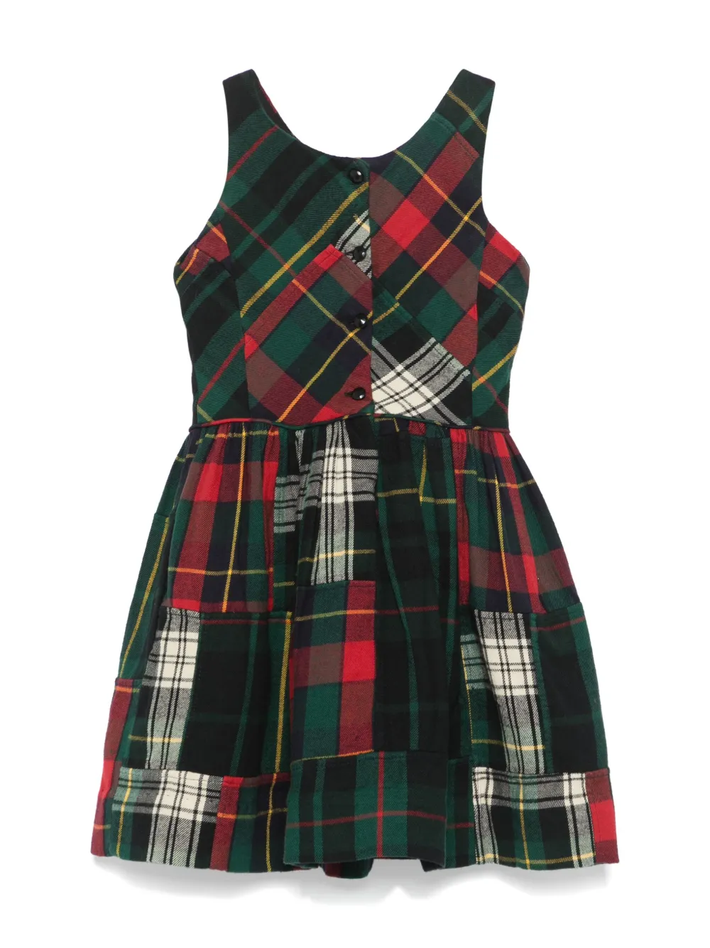 Платье в клетку тартан POLO RALPH LAUREN KIDS, зеленый — фото 2