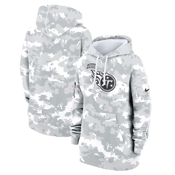 Женский худи с камуфляжем Arctic Camo Tennessee Titans 2024 Salute to Service Nike