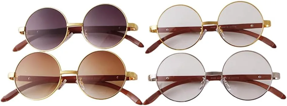 

Солнцезащитные очки в стиле ретро с заклепками, градиентные круглые, мужские, в стиле стимпанк, в металлической оправе, женские солнцезащитные очки HVTVTLA, C4