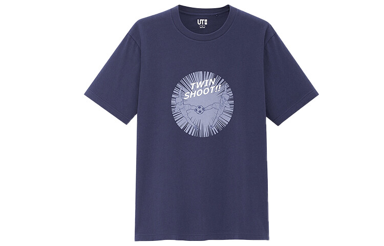 

Футболка унисекс темно-синяя Uniqlo, темно-синий