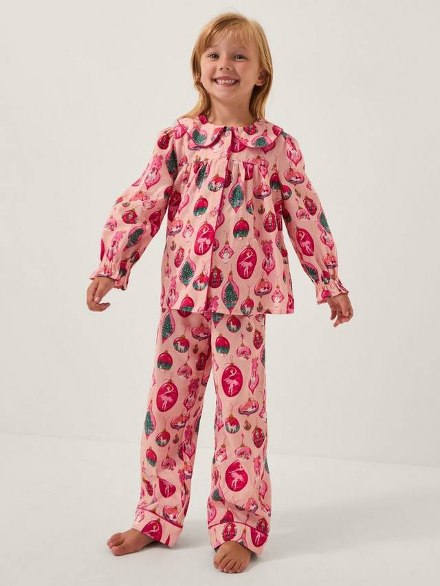 

Детский пижамный комплект с новогодним шариком Monsoon, Pink