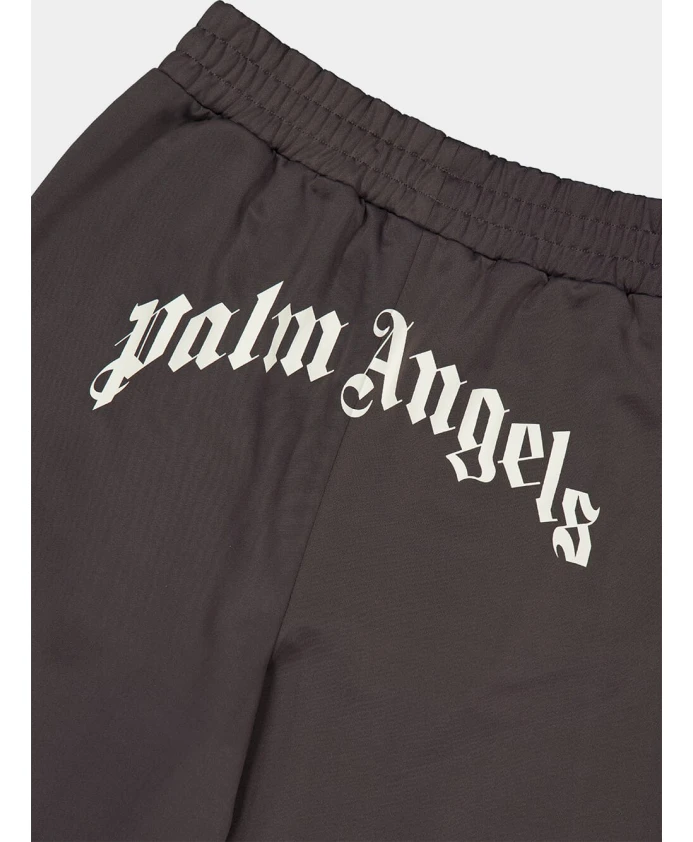 Спортивные шорты с изогнутым логотипом сзади Palm Angels, серый — фото 4