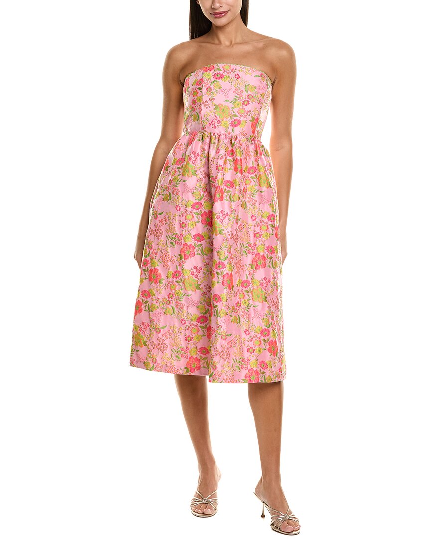 

Flora Bea NYC Sia Жаккардовое мини-платье, розовый