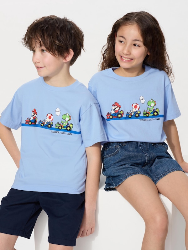 

Футболка с графическим принтом Super Mario Archive ut Uniqlo, синий